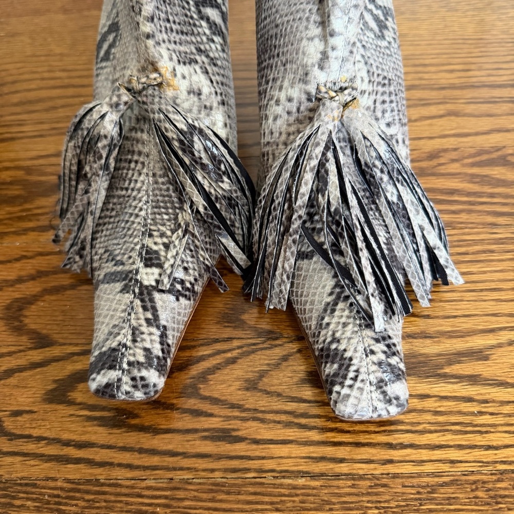 A.W.A.K.E. Mode Agnes Stretch Python Bootie Size … - image 4